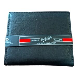 Paul &Taylor mens leather bifold wallet